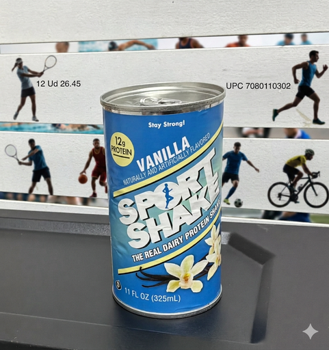 [HA-00014] SPORT SHAKE VAINILLA 12/ 11 OZ..